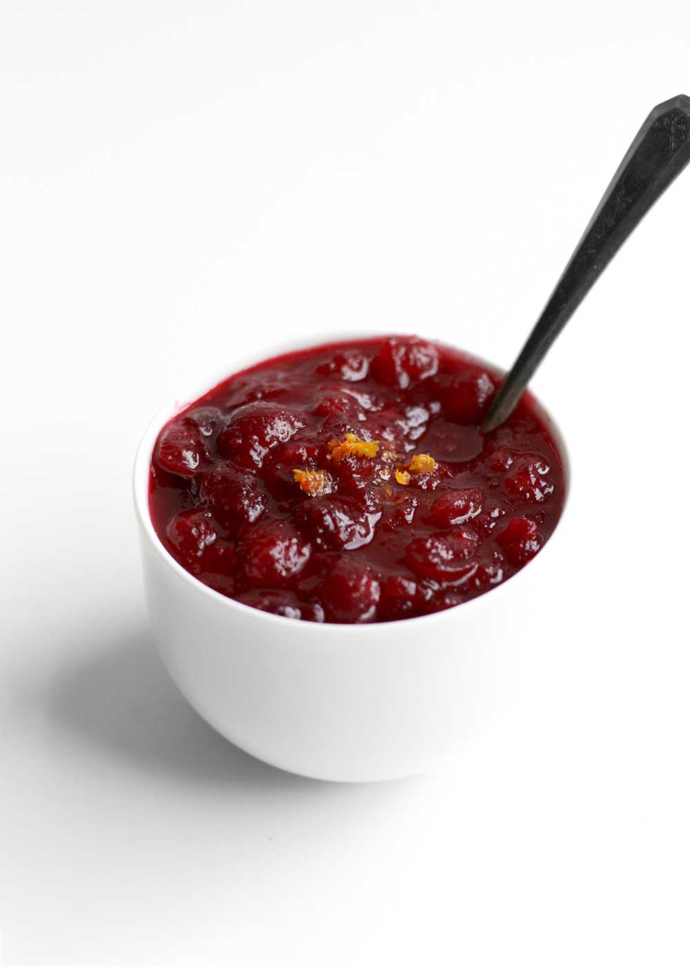 Homemade cranberry sauce from the faux martha