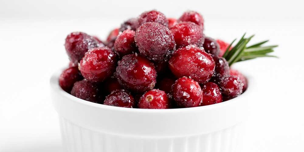 Sparkling Cranberries from the faux martha