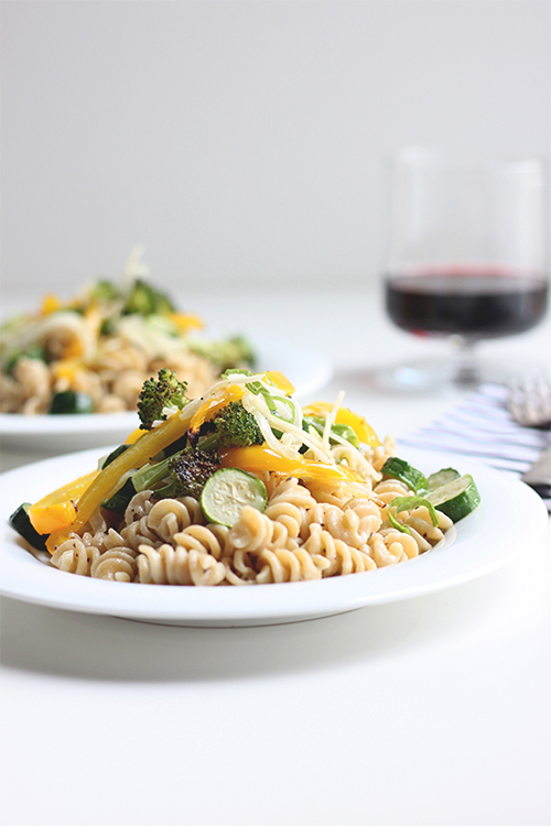 Quick Pasta + Roasted Veggies | The Fauxmartha