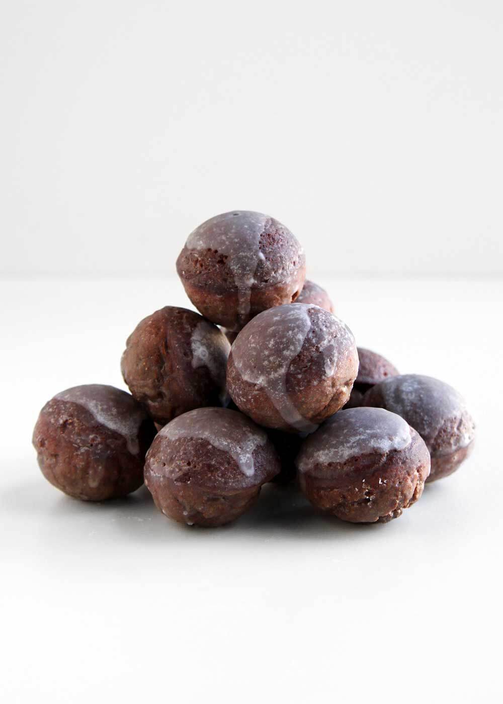 Baked Chocolate Donut holes from The Faux Martha