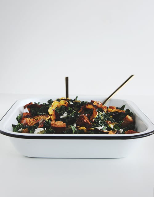 Squash Kale Autumn Salad | The Fauxmartha
