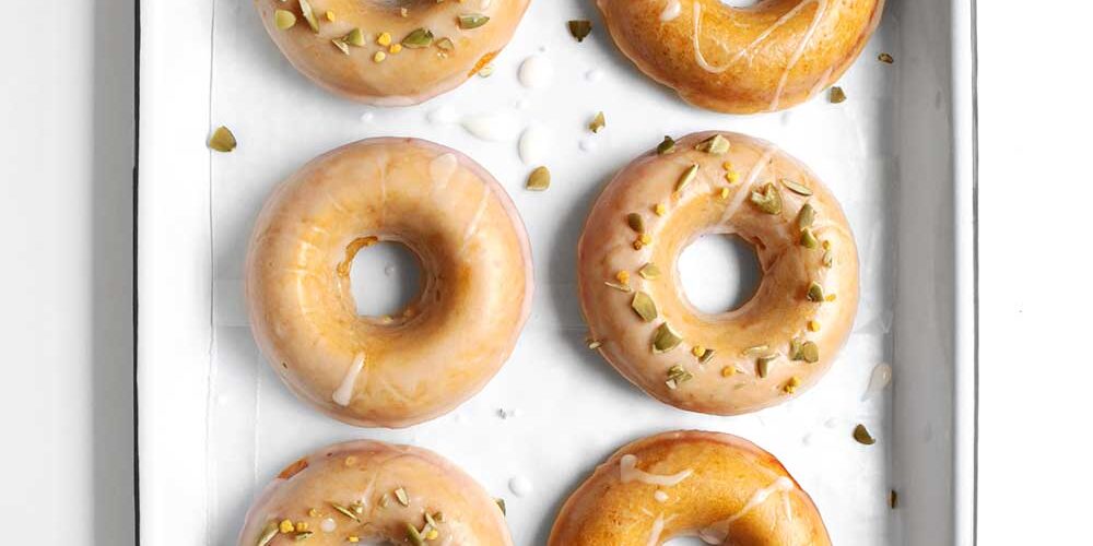 baked pumpkin donuts from the faux martha