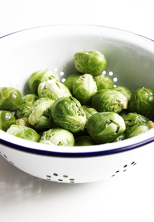 Brussels Sprouts Roasted in a Peanut Harissa Sauce | @thefauxmartha