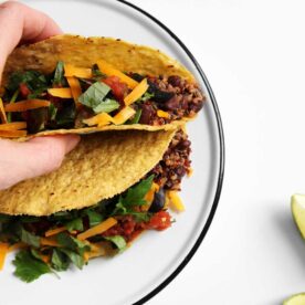 Vegetarian Taco "Meat" from the faux martha