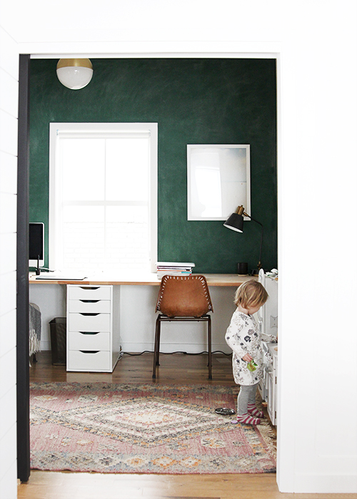 Schoolhouse Green Office | @thefauxmartha