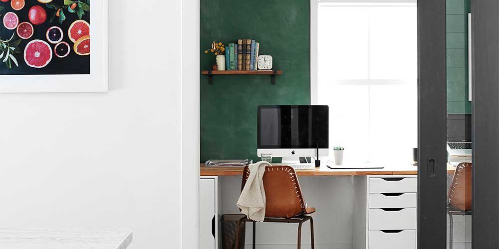 Modern Schoolhouse Green Office from The Fauxmartha