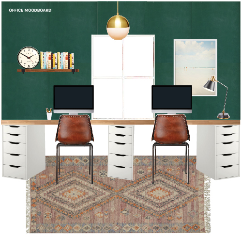 Schoolhouse Green Office | @thefauxmartha