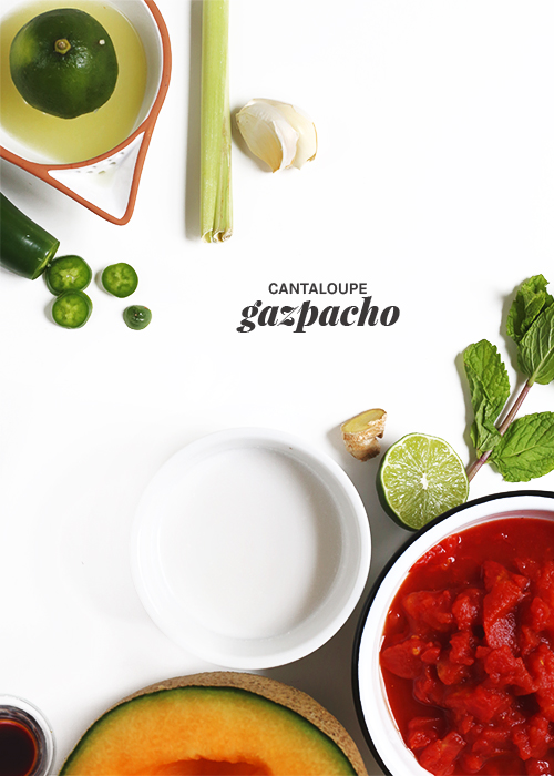 Cantaloupe Gazpacho | @thefauxmartha