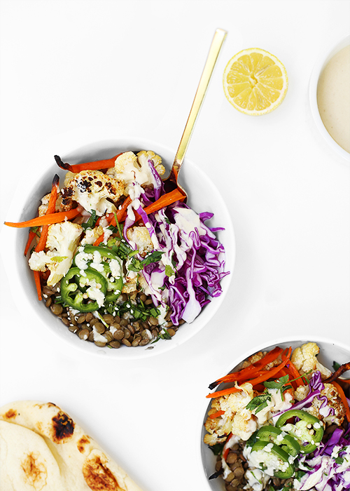 Lentil Tahini Bowls | @thefauxmartha