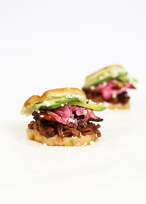 Slow-cooked Beef and Plantain Arepas | @thefauxmartha