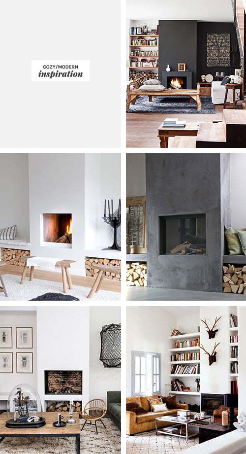 Cozy Modern Fireplace | @thefauxmartha