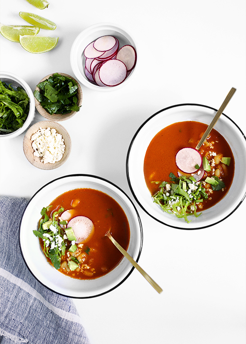 Quick Red Pozole | @thefauxmartha