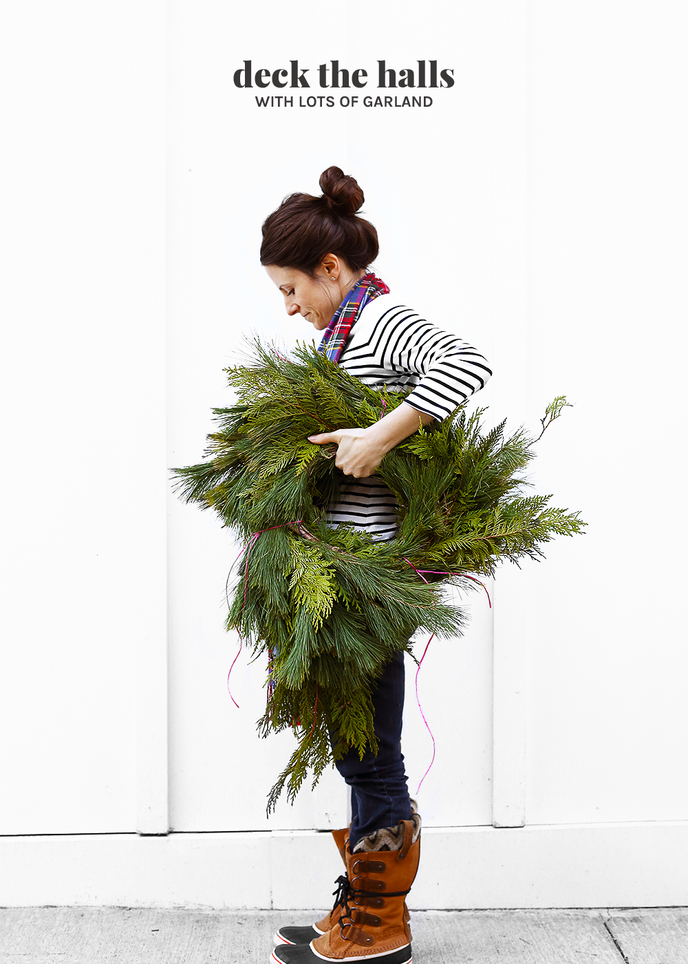 Deck the halls with fresh garland from Costco with The Fauxmartha