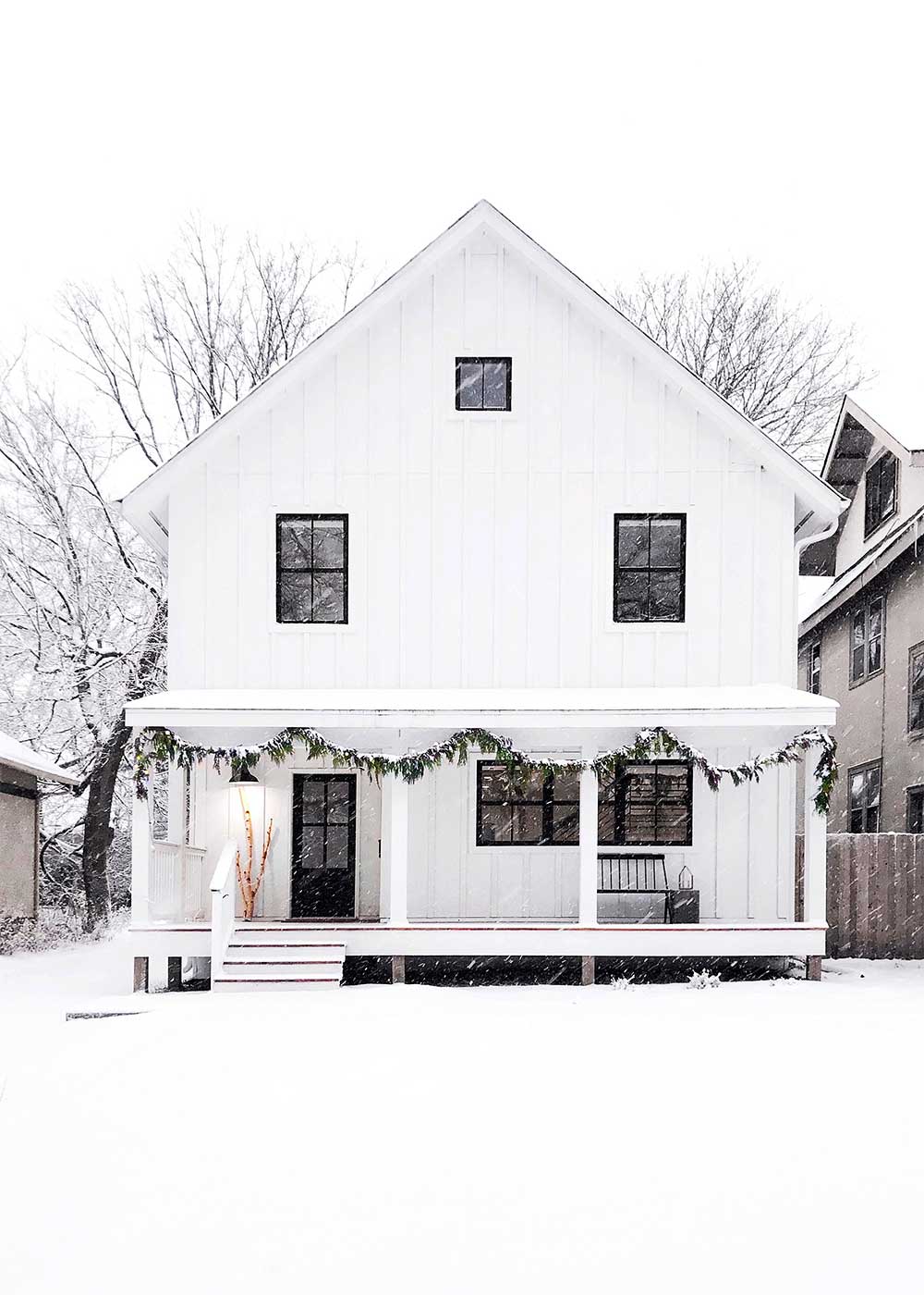 the faux house in winter