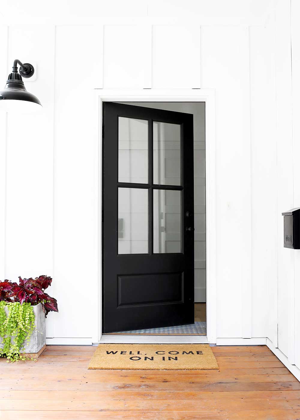 Cozy Minimal entryway