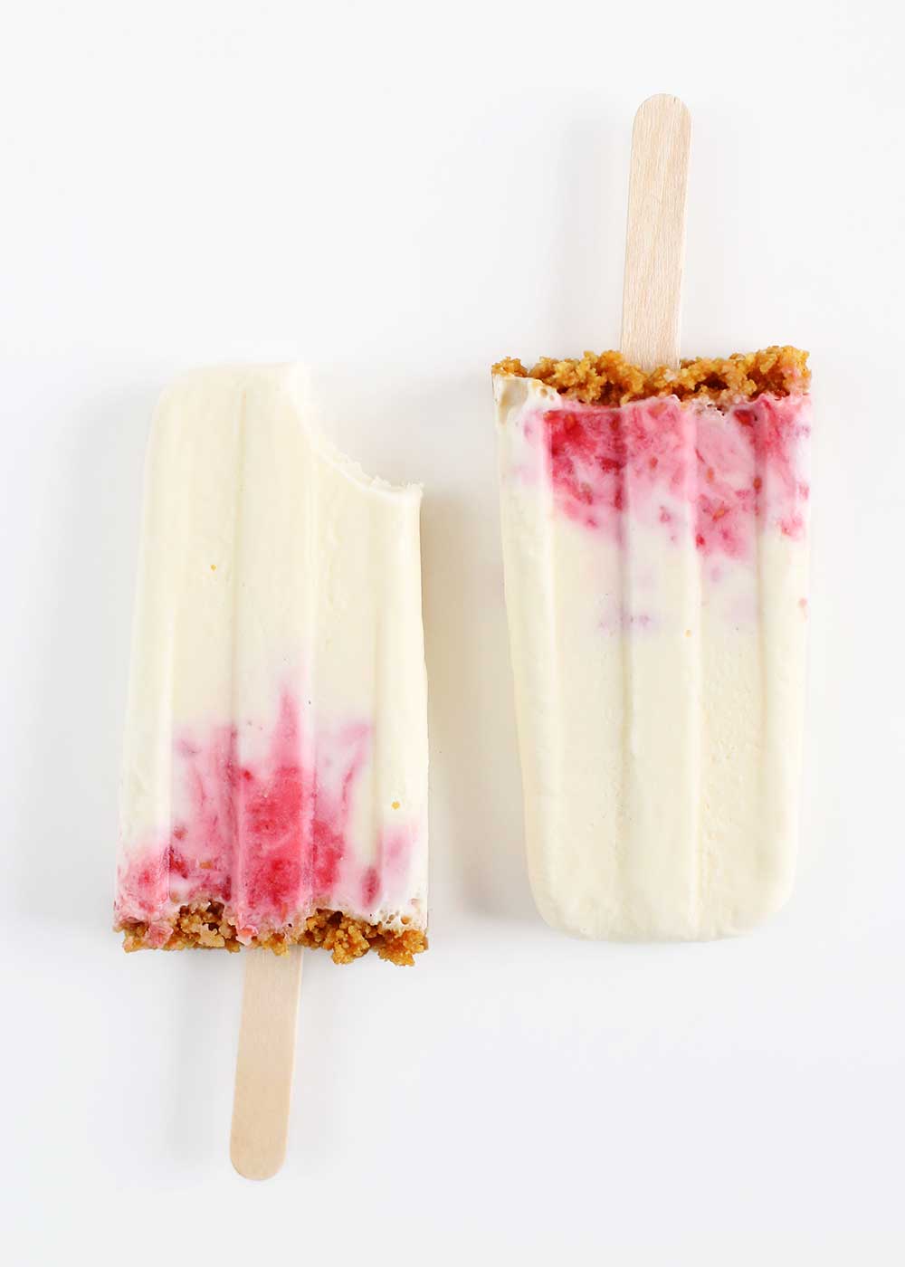 Italian Raspberry Cheesecake Popsicles