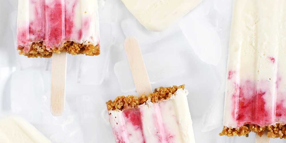 Italian Raspberry Cheesecake Popsicles