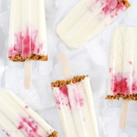 Italian Raspberry Cheesecake Popsicles