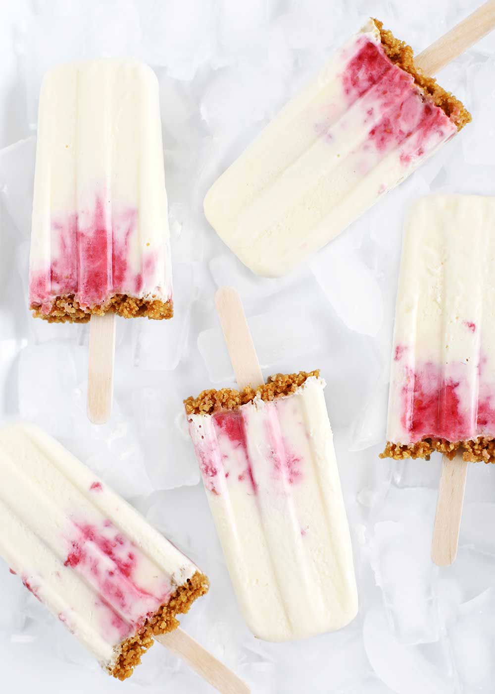 Italian Raspberry Cheesecake Popsicles