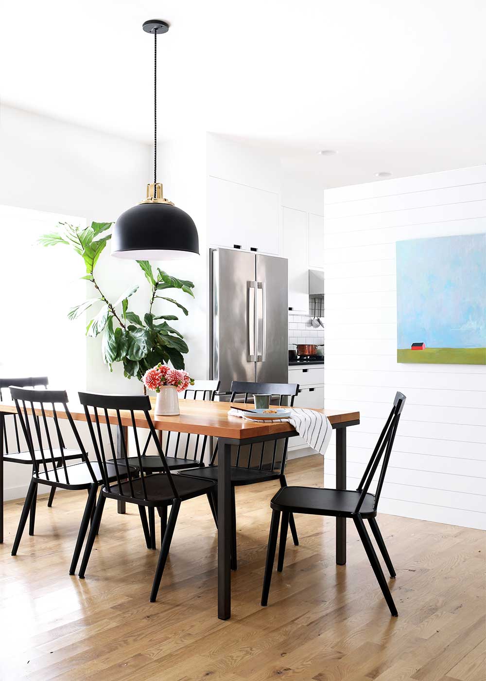 Modern Farmhouse Dining Room and Windsor Chairs from The Fauxmartha