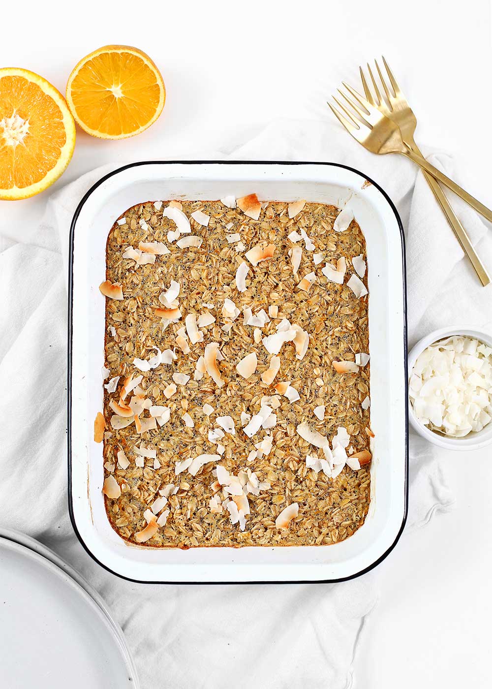 Orange poppy seed baked oatmeal recipe from the fauxmartha