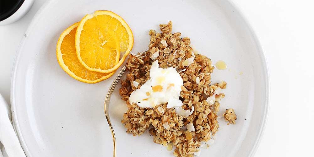 Orange poppy seed baked oatmeal recipe from the fauxmartha