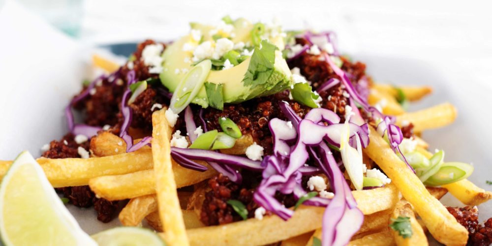 Vegetarian Chili Cheese Fries from The Fauxmartha