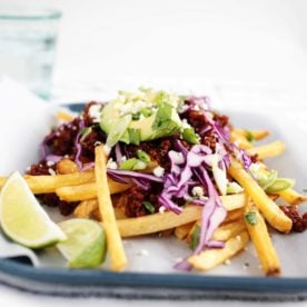 Vegetarian Chili Cheese Fries from The Fauxmartha