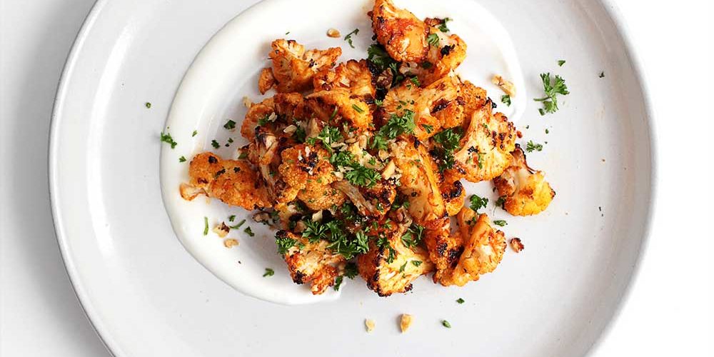 Blistered Peppadew Cauliflower appetizer recipe from The Fauxmartha
