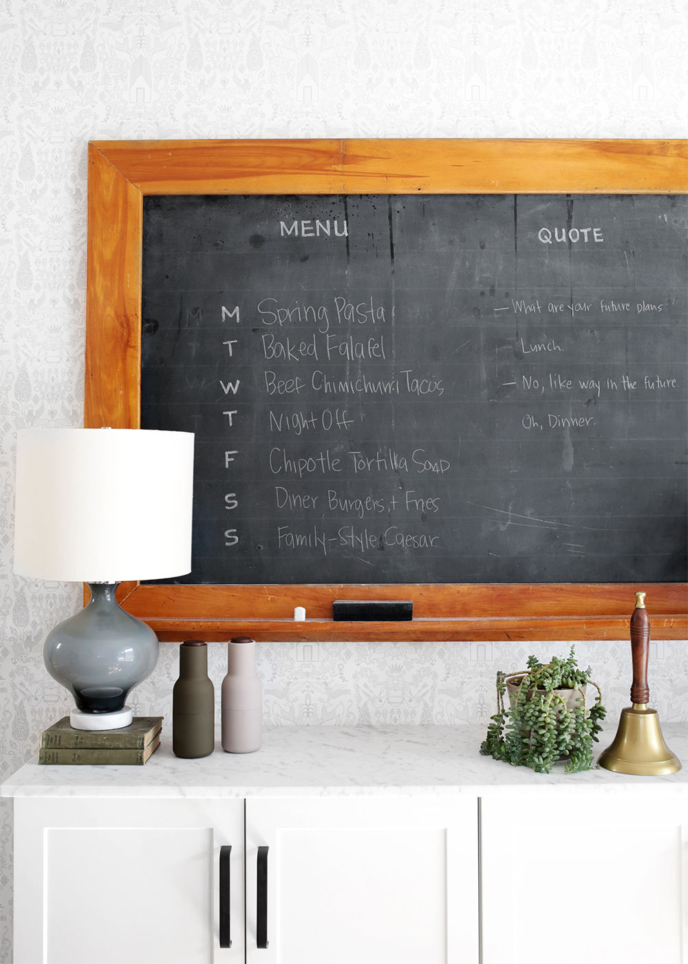 Vintage Chalkboard Menu from The Fauxmartha