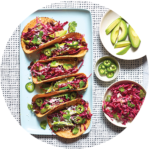 Black Bean Tacos with Quick Slaw from The Minimalist Kitchen by The Fauxmartha