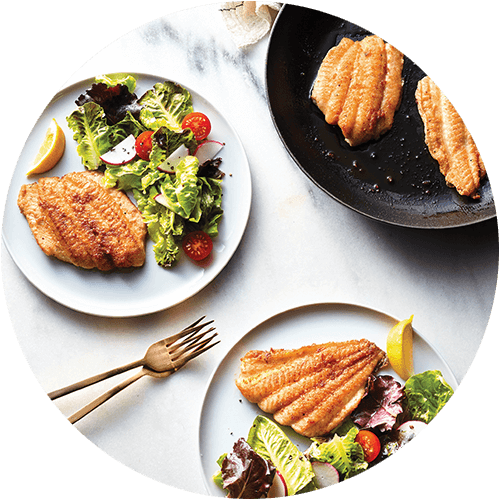 White Fish + House Salad from The Minimalist Kitchen by The Fauxmartha