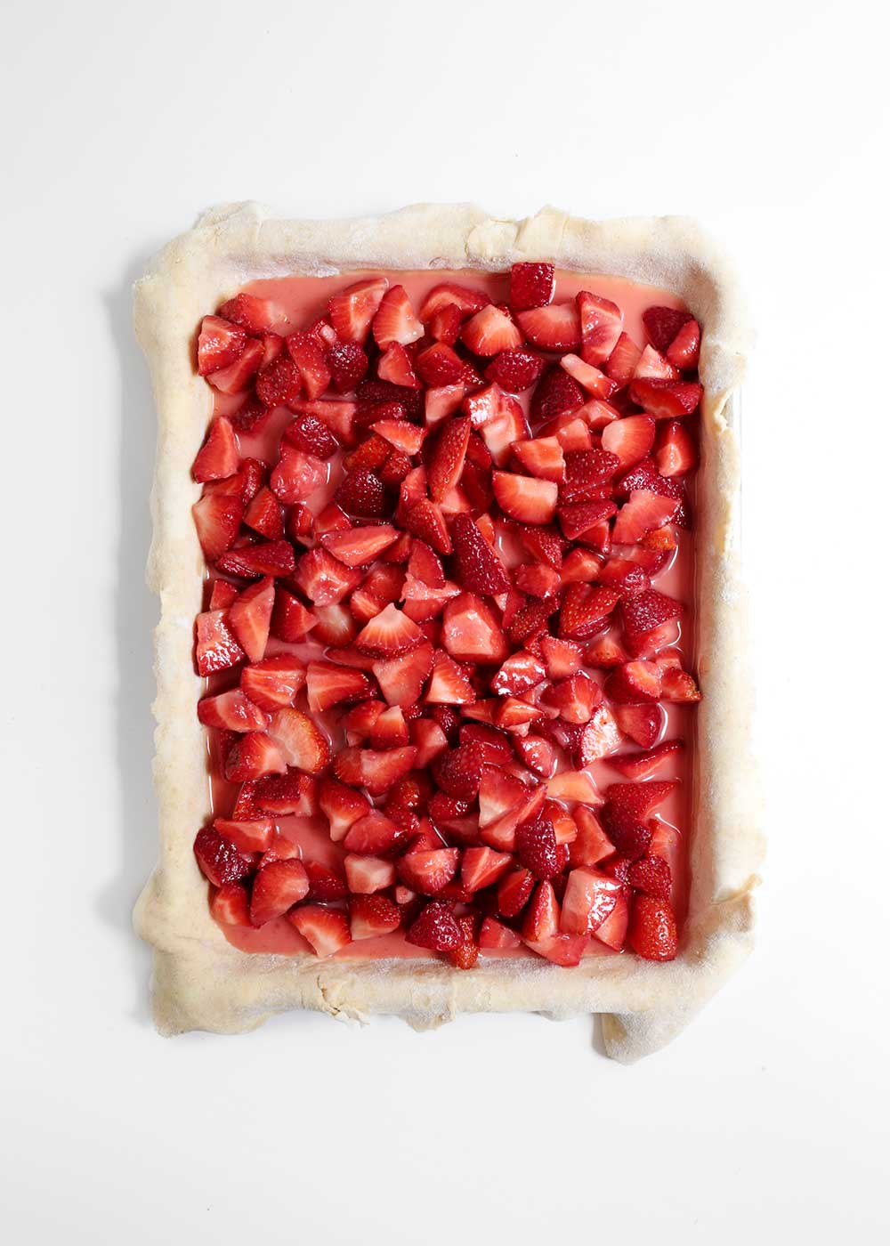 Strawberry Slab Pie from The Fauxmartha