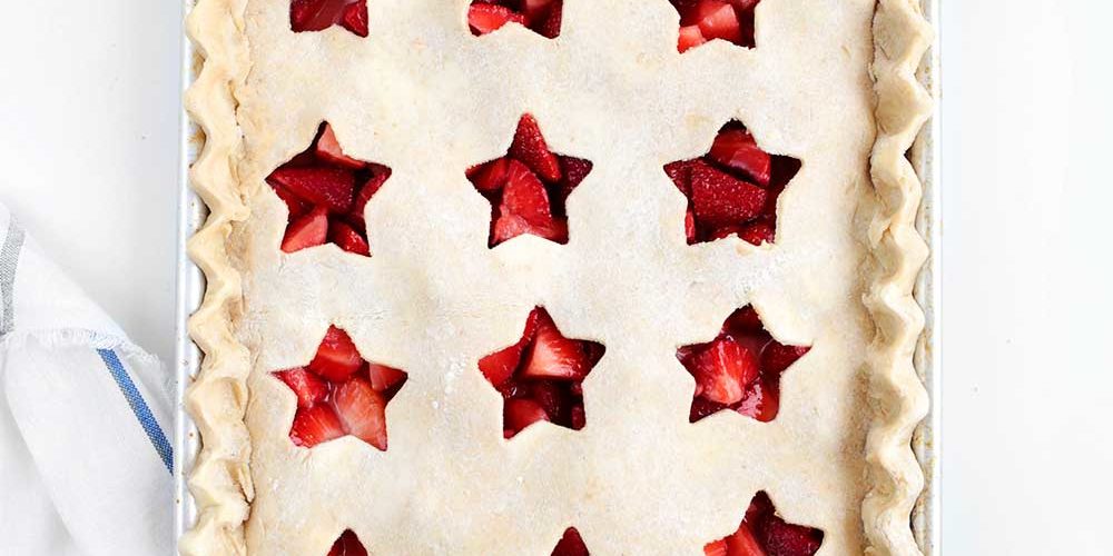 Strawberry Slab Pie from The Fauxmartha