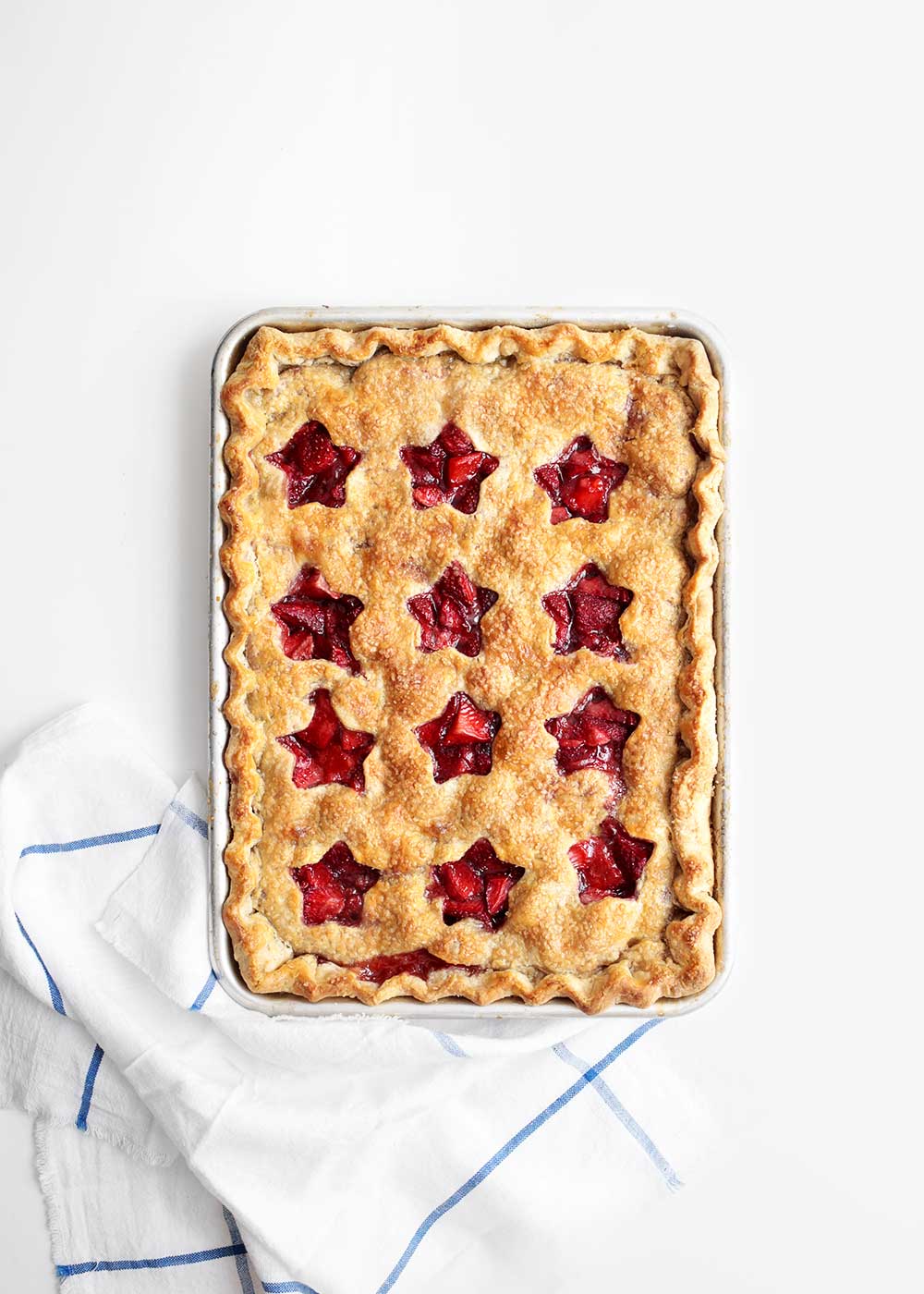 Strawberry Slab Pie from The Fauxmartha