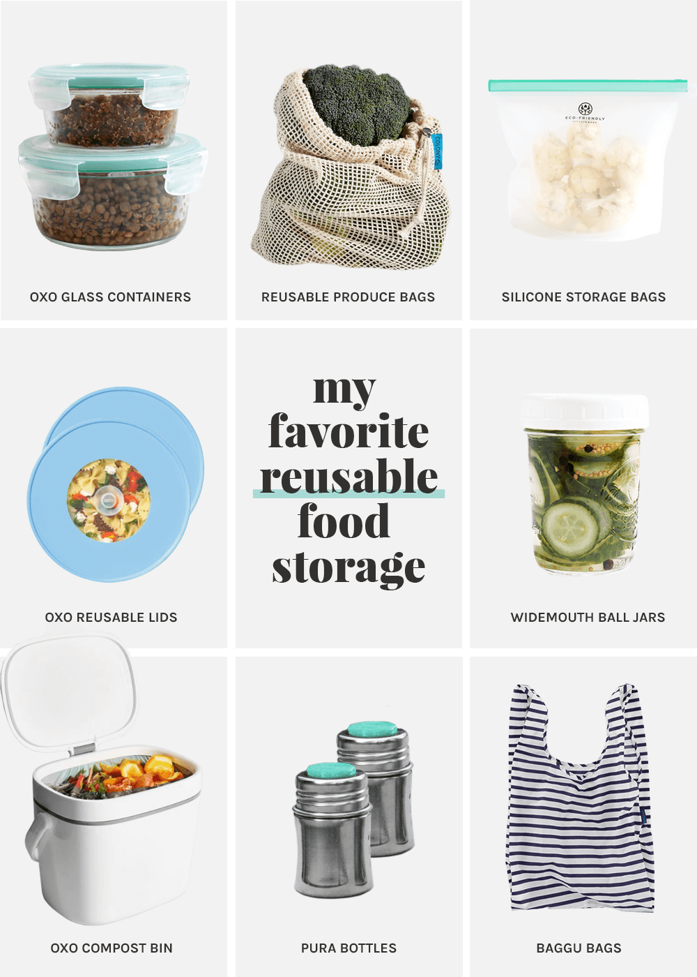 my favorite Reusable Food Storage from the faux martha