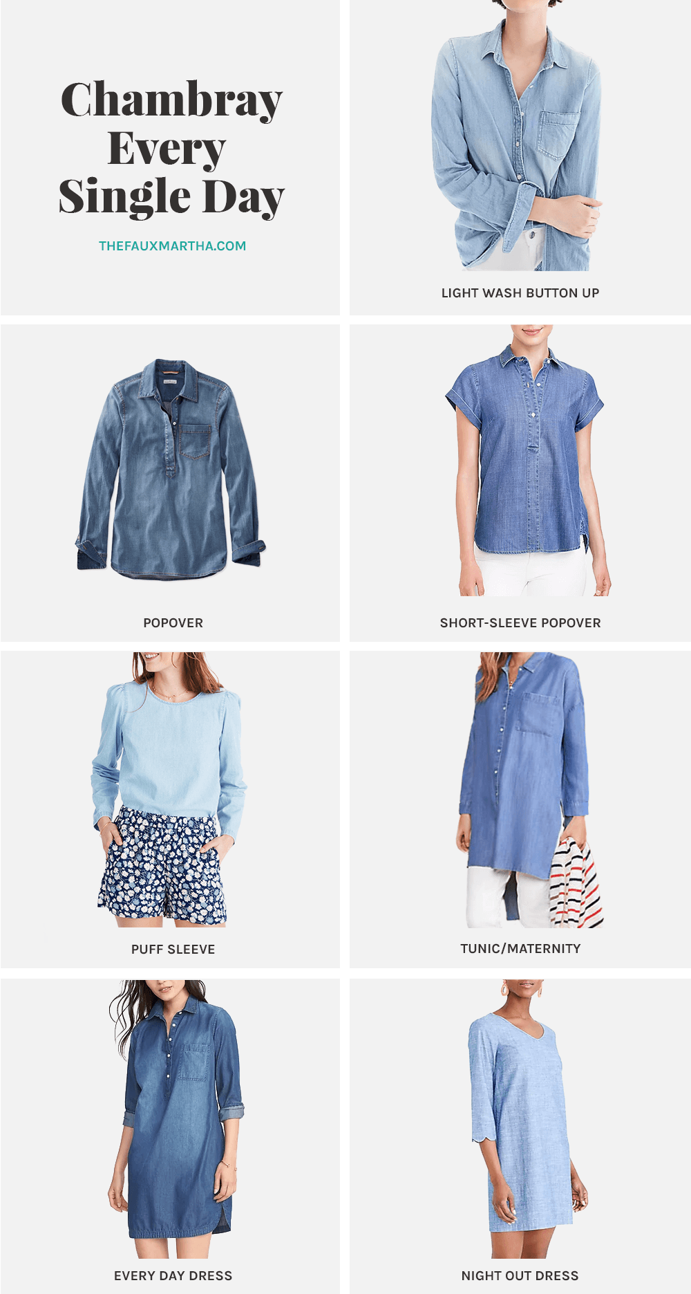 Chambray round up from The faux martha