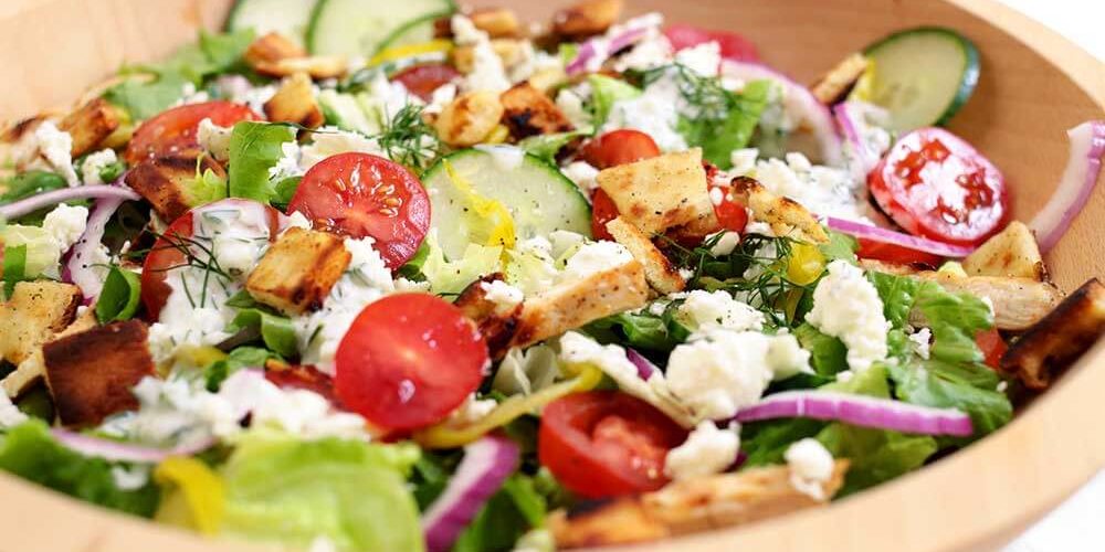 chicken gyro salad from the faux martha