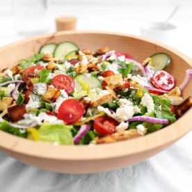 chicken gyro salad from the faux martha