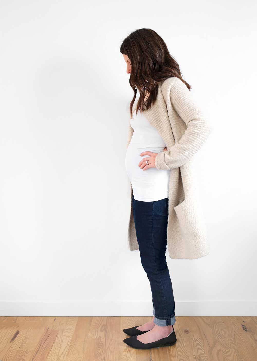 Minimal Winter Maternity Wardrobe - The Faux Martha