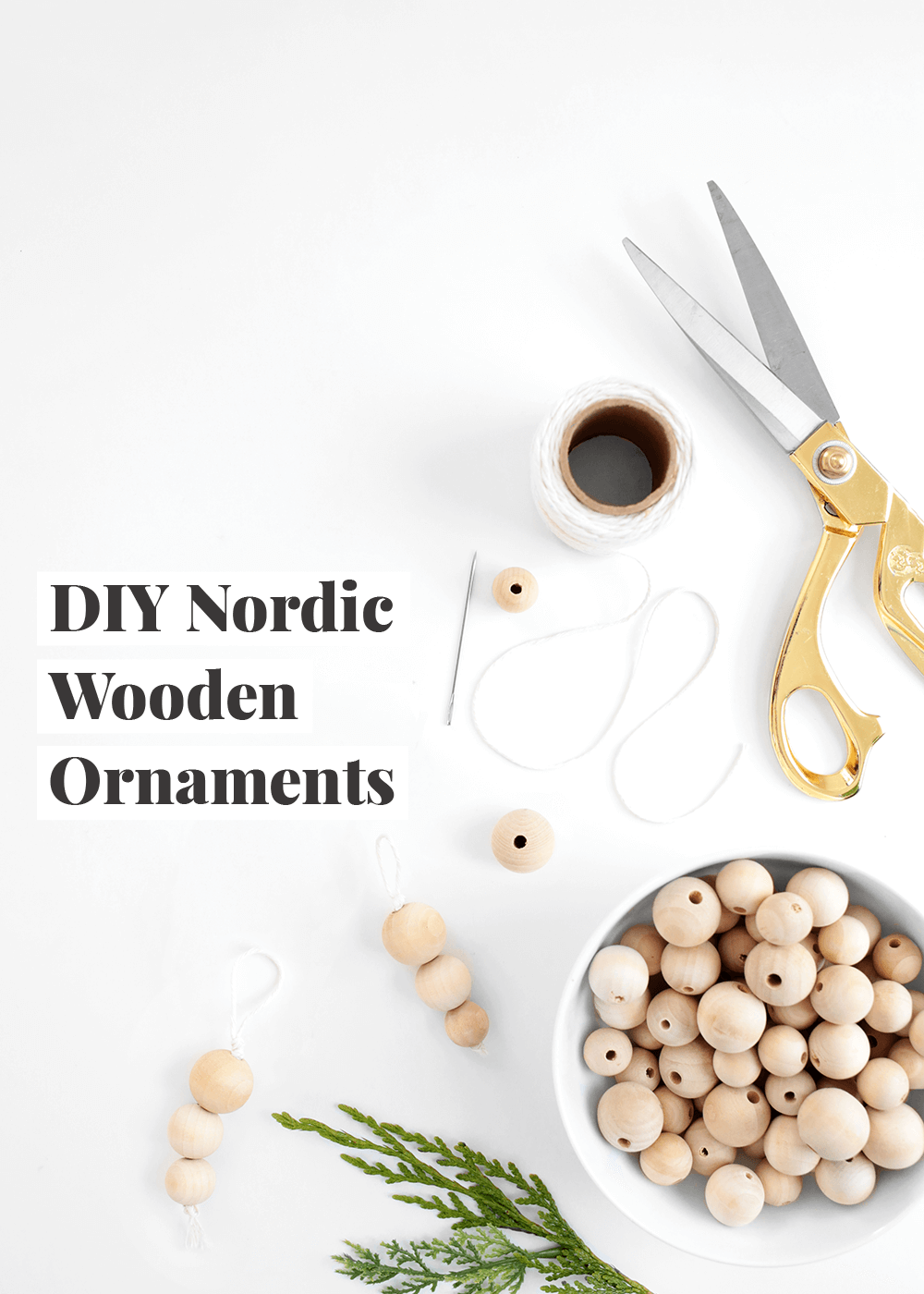 DIY Nordic Wooden Ornaments from The Faux Martha