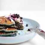 Blueberry Spelt Pancakes with walnuts from The Faux Martha