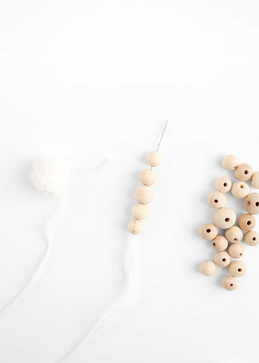 wooden bead garland