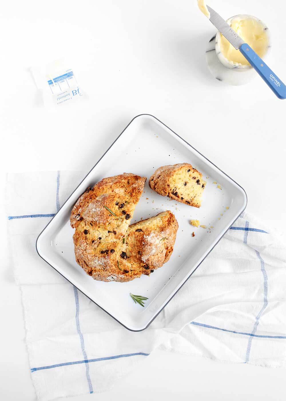 Rosemary Orange Irish Soda Bread from The Faux Martha