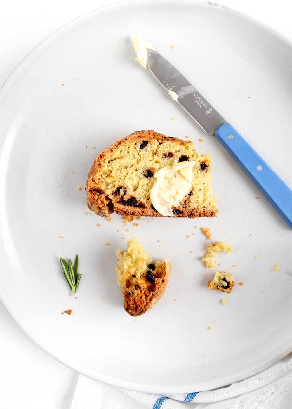 slice of Rosemary Orange Irish Soda Bread from The Faux Martha