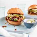 BBQ pulled jackfruit sandwiches from the faux martha