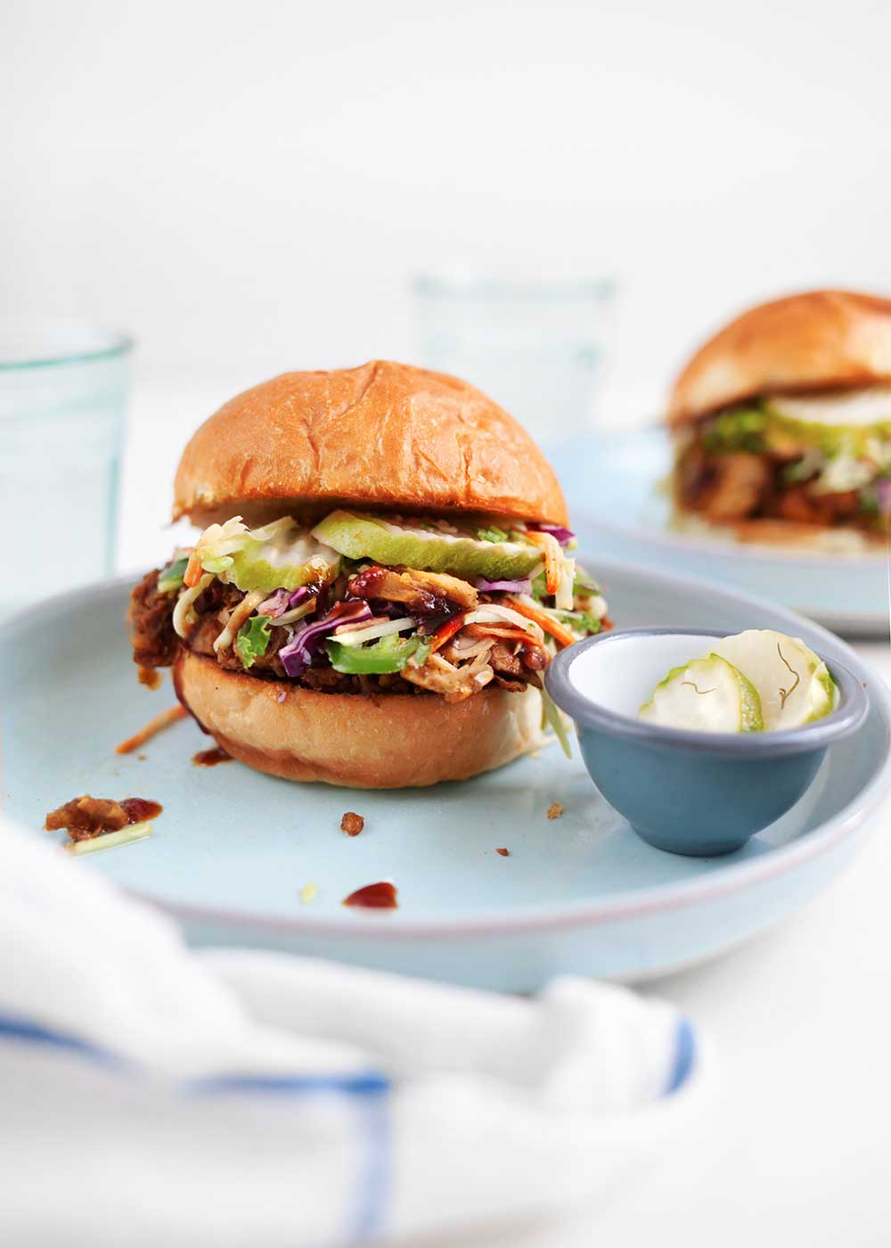 BBQ pulled jackfruit sandwiches from the faux martha