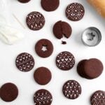 decorated Chocolate Cardamom Rye Cut-Out Cookies from the faux martha