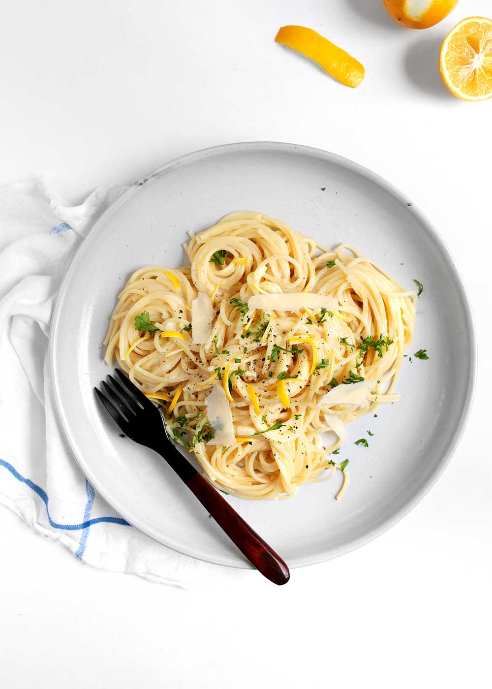 lighter pasta al limone recipe from the faux martha 