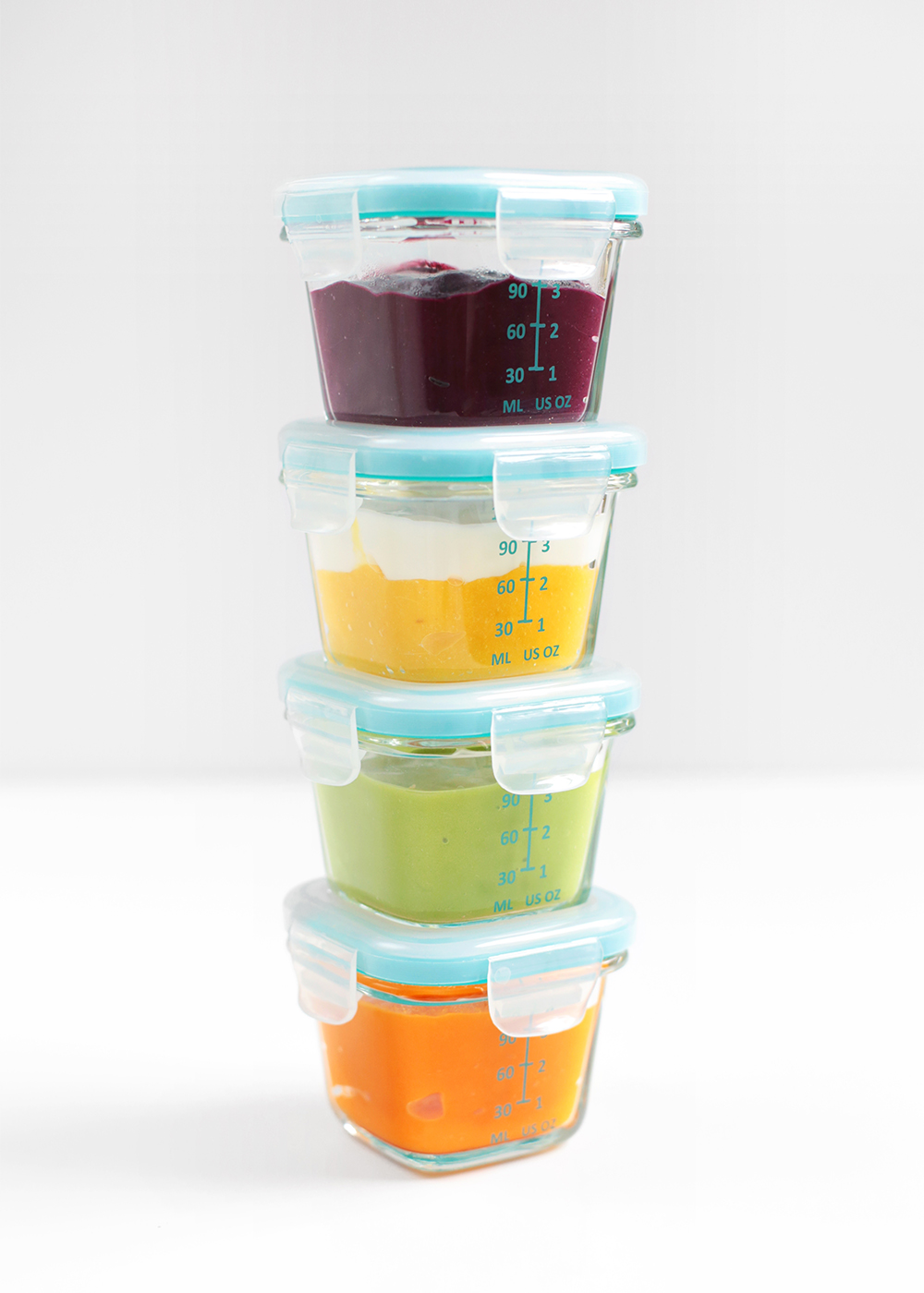 colorful homemade baby food from the faux martha